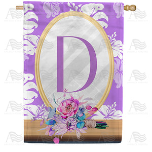 Purple Reflection Double Sided Monogram House Flag