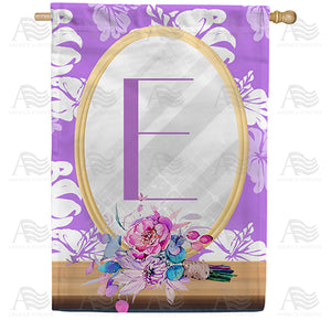 Purple Reflection Double Sided Monogram House Flag