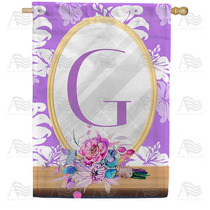 Purple Reflection Double Sided Monogram House Flag