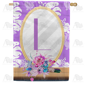 Purple Reflection Double Sided Monogram House Flag