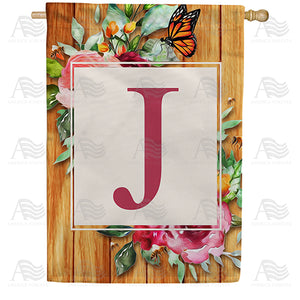 Bees And Roses Double Sided House Flag