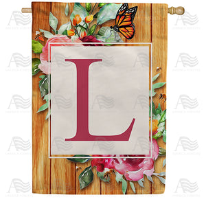 Bees And Roses Double Sided House Flag