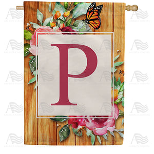 Bees And Roses Double Sided House Flag