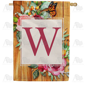 Bees And Roses Double Sided House Flag