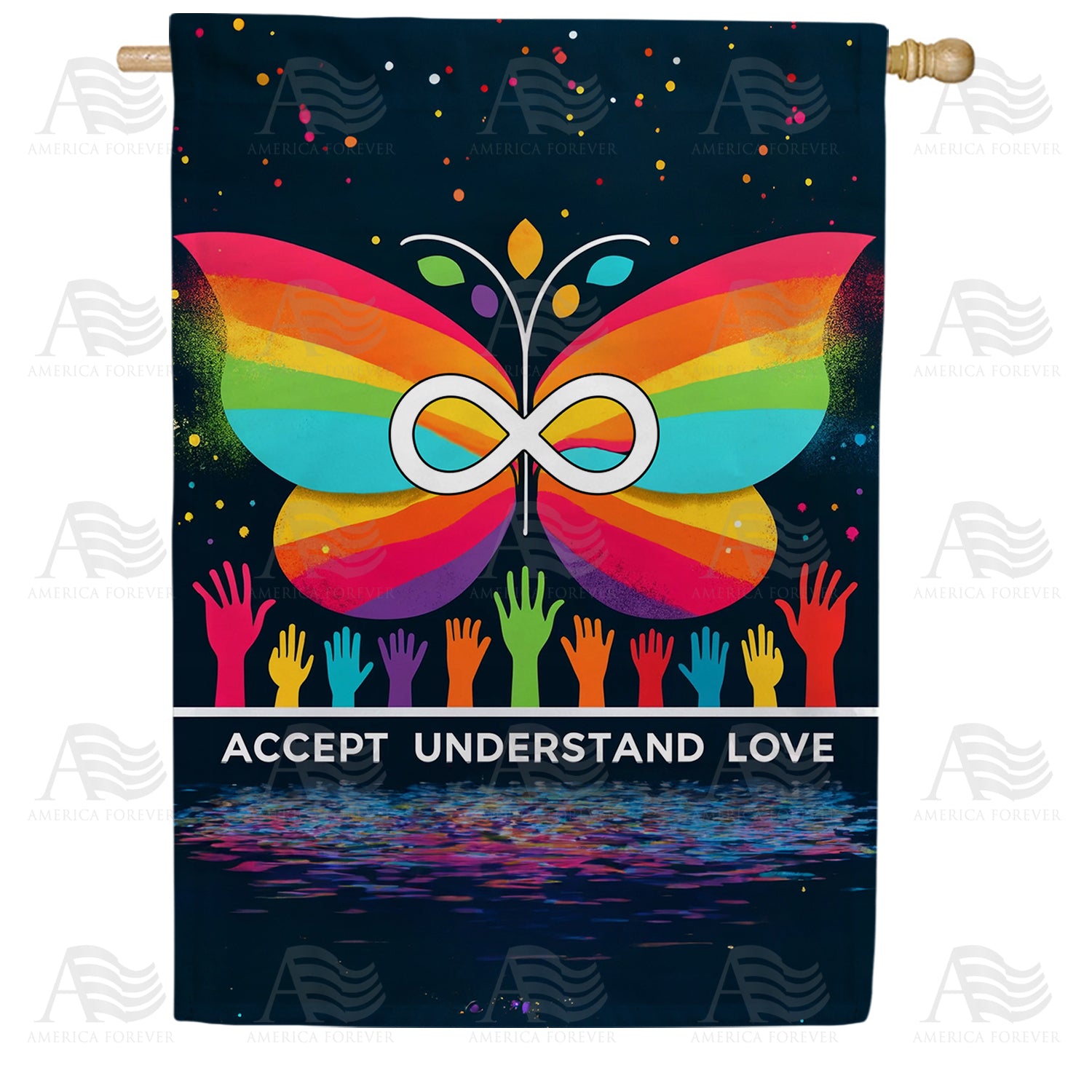Acceptance Butterfly Double Sided House Flag