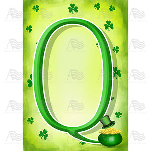 St. Patty's Pot O' Gold Monogram House Flag