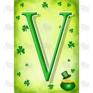 St. Patty's Pot O' Gold Monogram House Flag