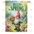 Spring Gnome Double Sided House Flag