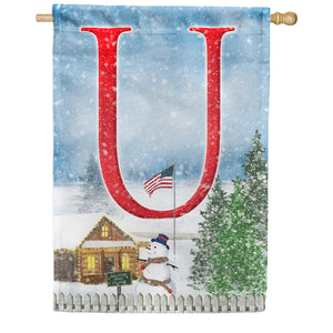 Christmas Trees For Sale Double Sided Monogram House Flag