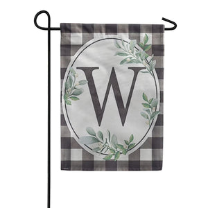 Carson Monogram Garden Flag - Buffalo Check