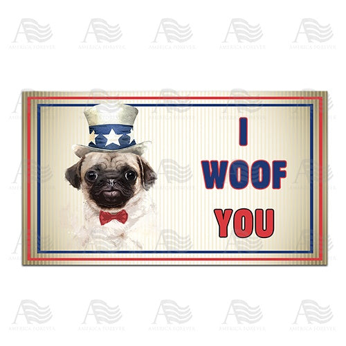 Uncle Sam Pug Doormat
