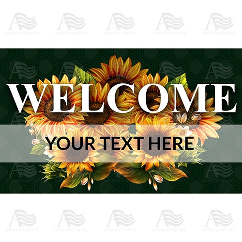 Personalized Doormat - Sunflower Greeting