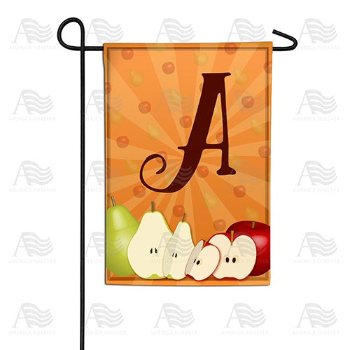 Apples & Pears Monogram Double Sided Garden Flag