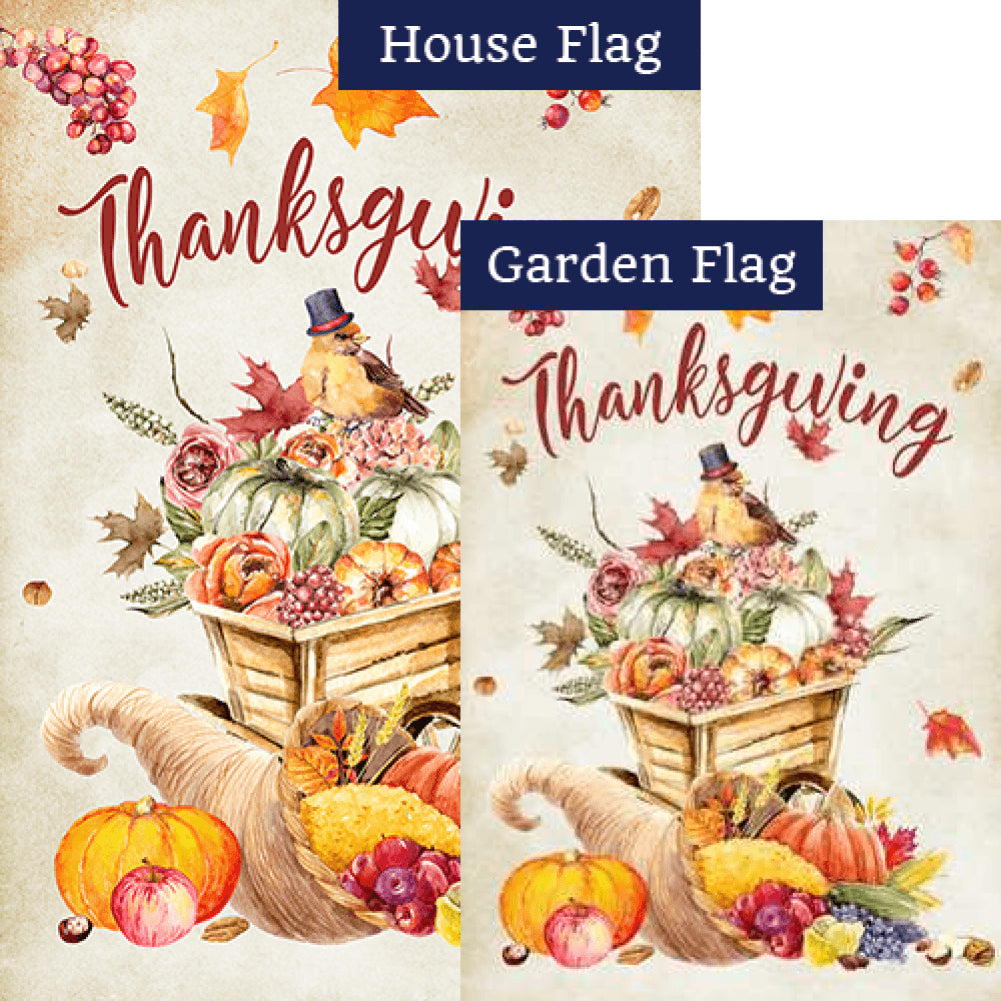 Thanksgiving Watercolor Flags Set (2 Pieces)