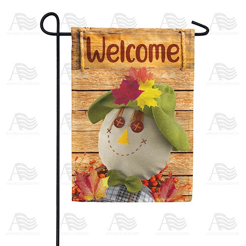 Friendly Scarecrow Welcome Double Sided Garden Flag