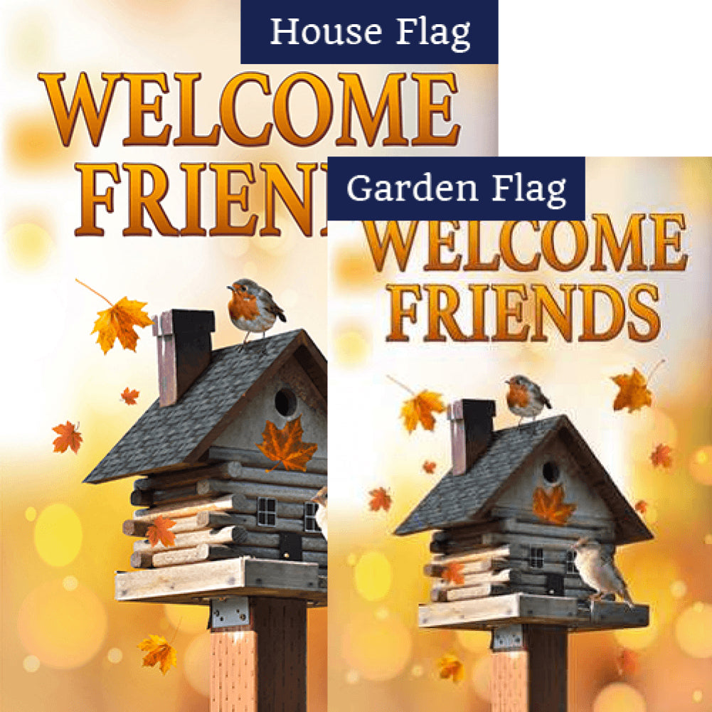 High Rise Log Cabin Double Sided Flags Set (2 Pieces)
