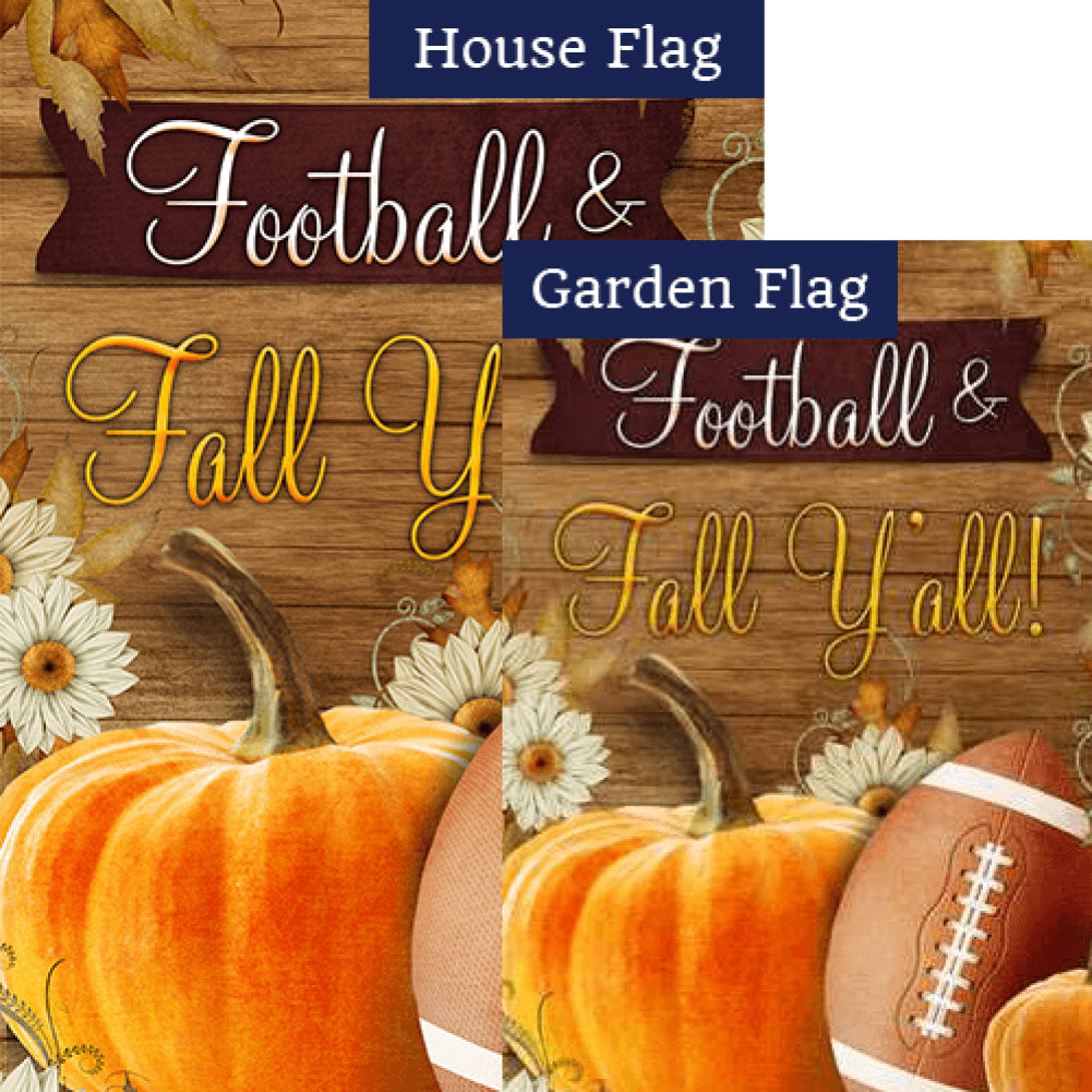 Football & Fall Y'all! Double Sided Flags Set (2 Pieces)