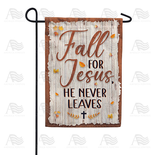 Fall For Jesus Wooden Plaque Double Sided Garden Flag