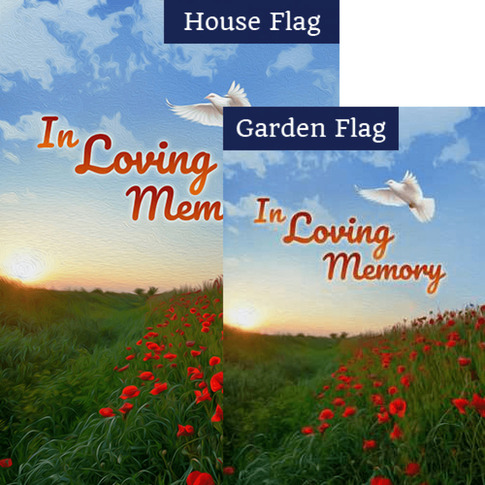 In Loving Memory (Dove) Flags Set (2 Pieces)