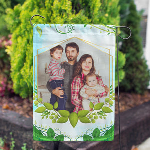 Personalized Rose Greenery Garden Flag