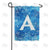 Icy Snowflakes Monogram Double Sided Garden Flag
