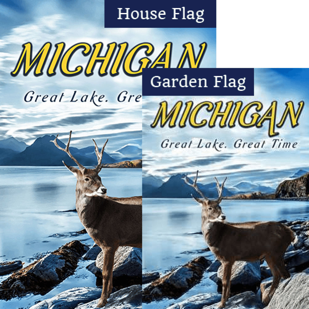 Lake Lover's State Double Sided Flags Set (2 Pieces)