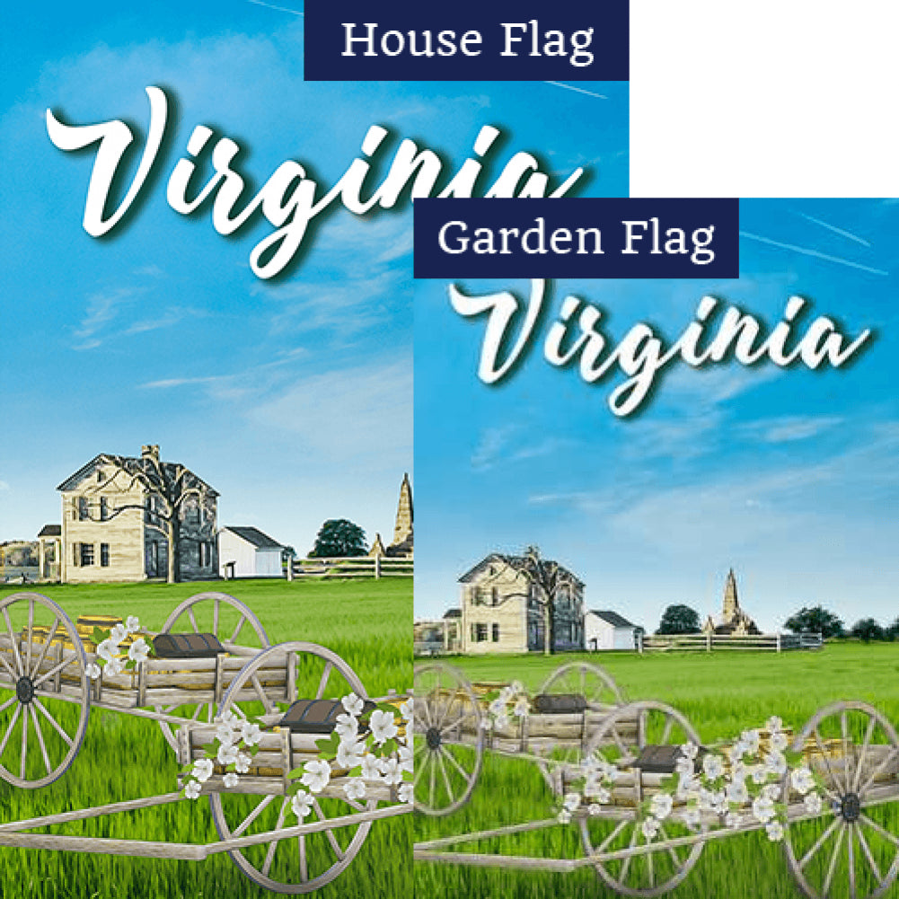 Virginia, Rich In History Double Sided Flags Set (2 Pieces)
