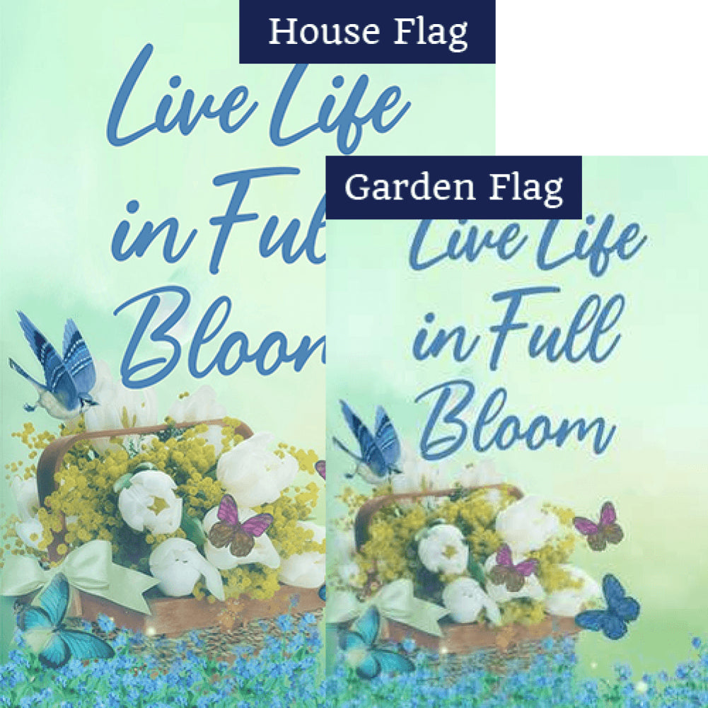 Live Life To The Fullest Double Sided Flags Set (2 Pieces)