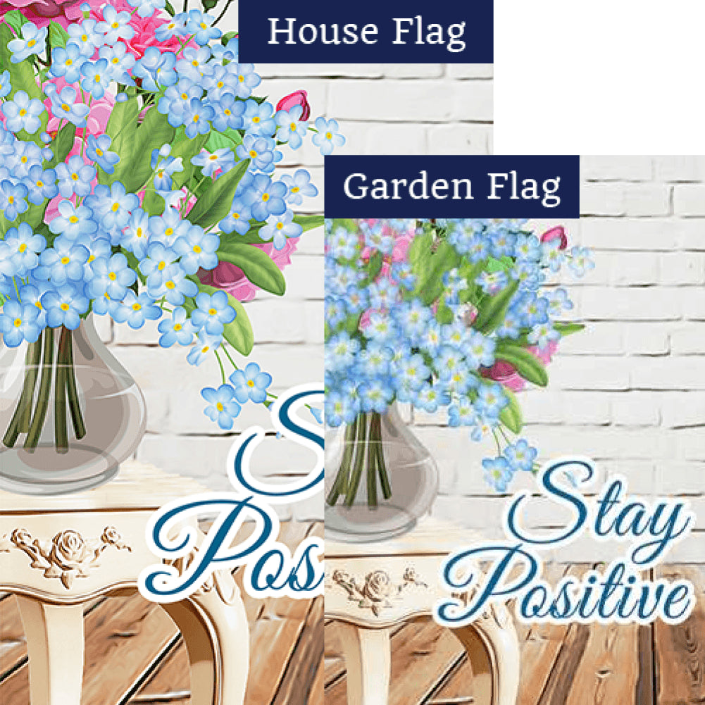 Stay Positive Double Sided Flags Set (2 Pieces)