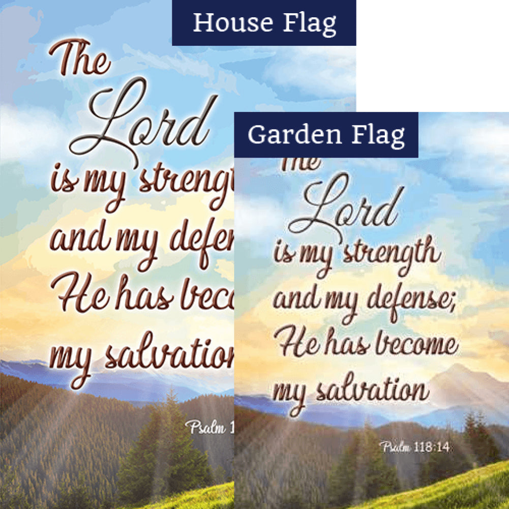 The Lord Is My Salvation Double Sided Flags Set (2 Pieces)
