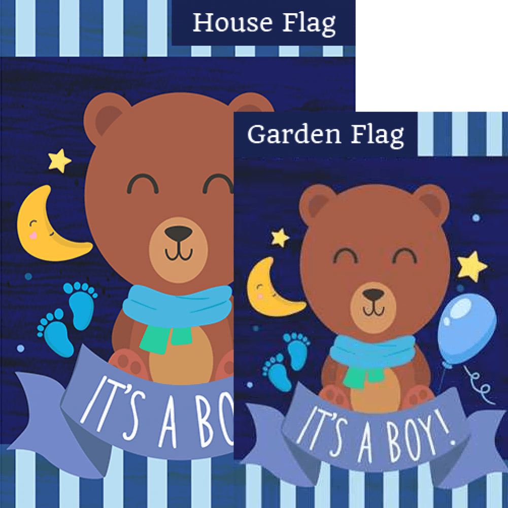 Oh Joy, It's A Boy! Double Sided Flags Set (2 Pieces)