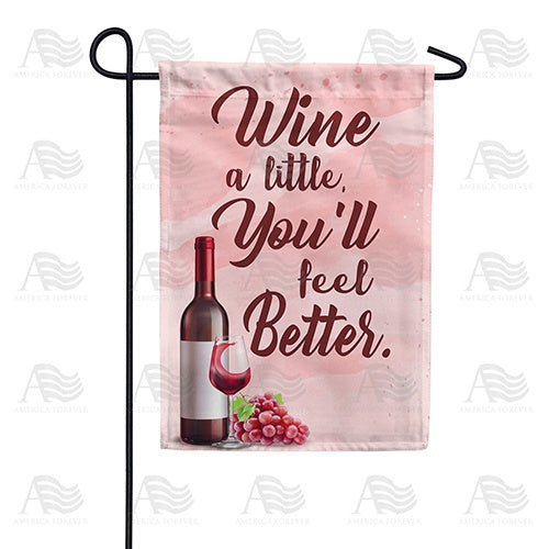 Relax With Wine Double Sided Garden Flag