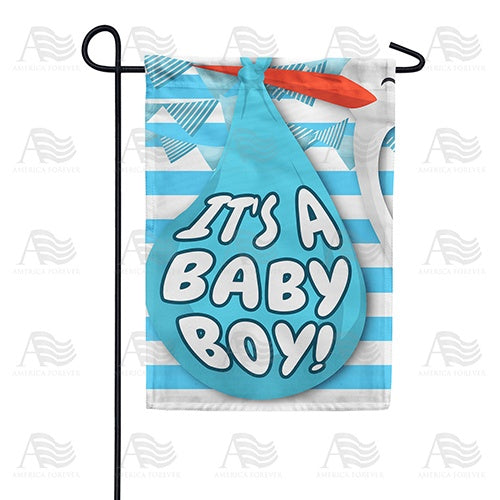Baby Boy Delivery Double Sided Garden Flag