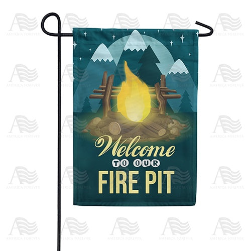 Winter Campfire Double Sided Garden Flag