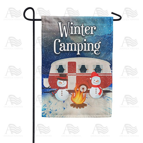 Winter Camping Double Sided Garden Flag