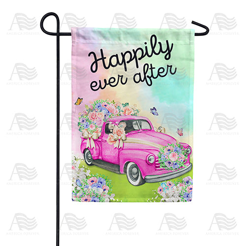 Happily Ever After Floral Double Sided Garden Flag