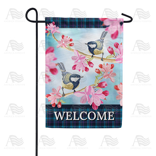 Spring Tweets Welcome Double Sided Garden Flag