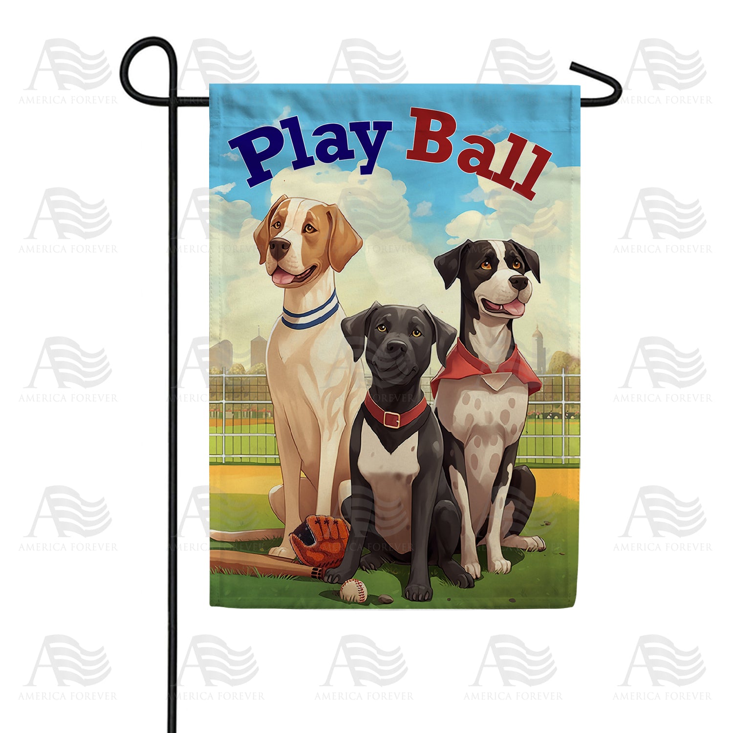 Ready To Play Fetch Double Sided Garden Flag