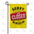 Line Closed Sign Double Sided Garden Flag
