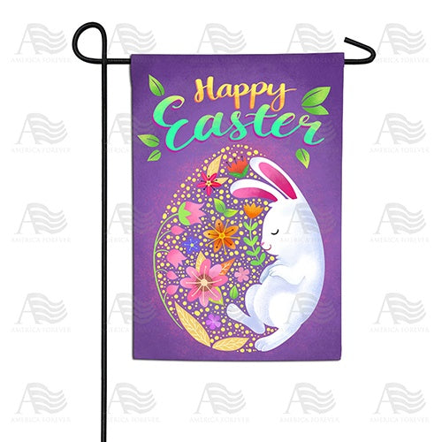 Sleepy Easter Bunny Double Sided Garden Flag