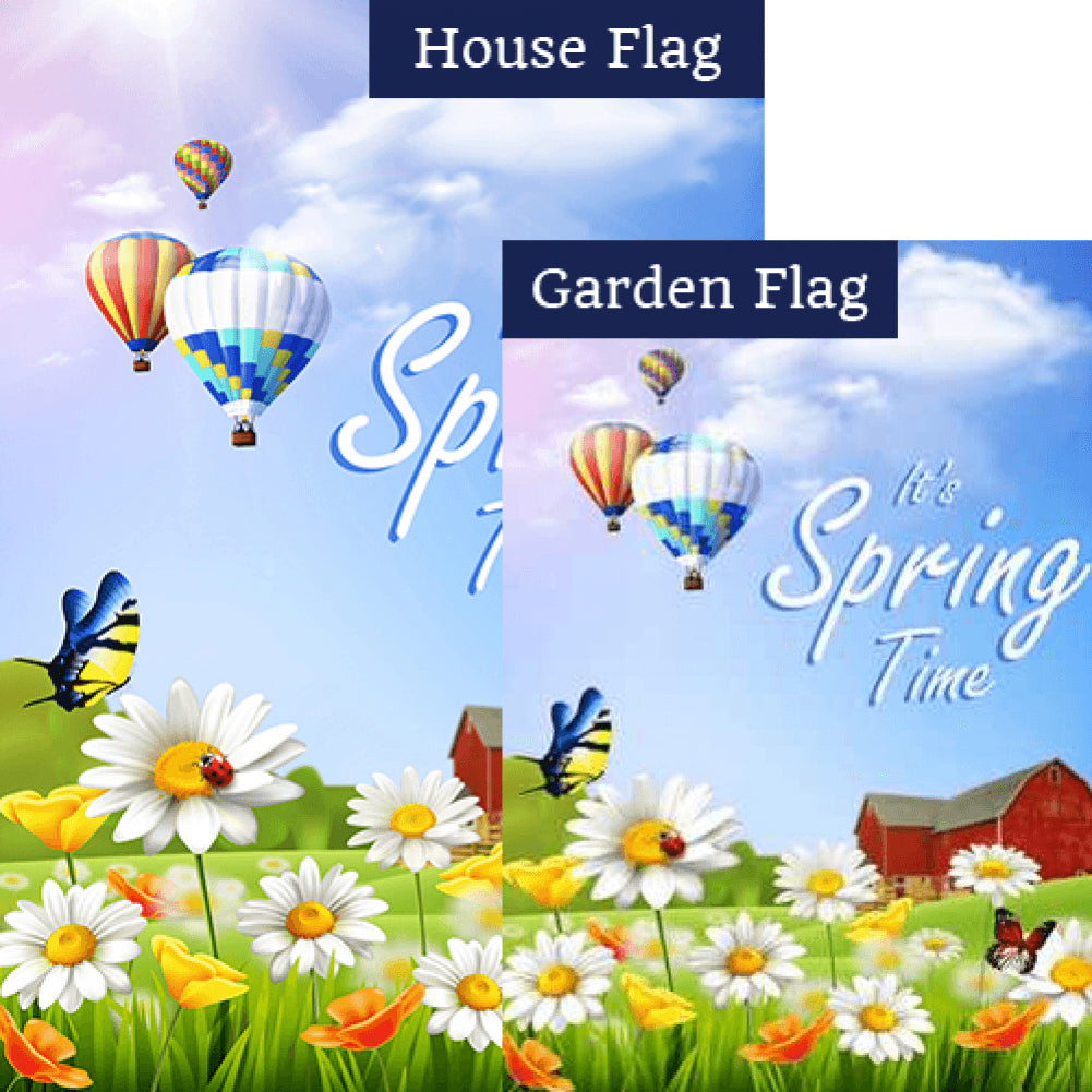 It's Spring Time at the Farm Flags Set (2 Pieces)