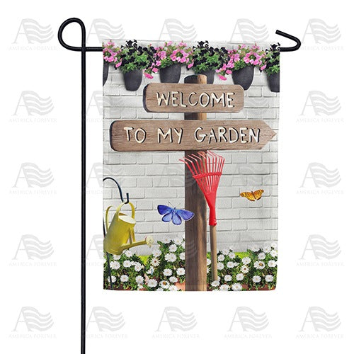 This Way To My Garden Double Sided Garden Flag