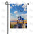 Blue Jay At Beach Double Sided Garden Flag