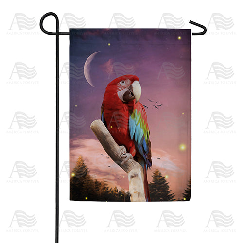 Moonlight Macaw Double Sided Garden Flag