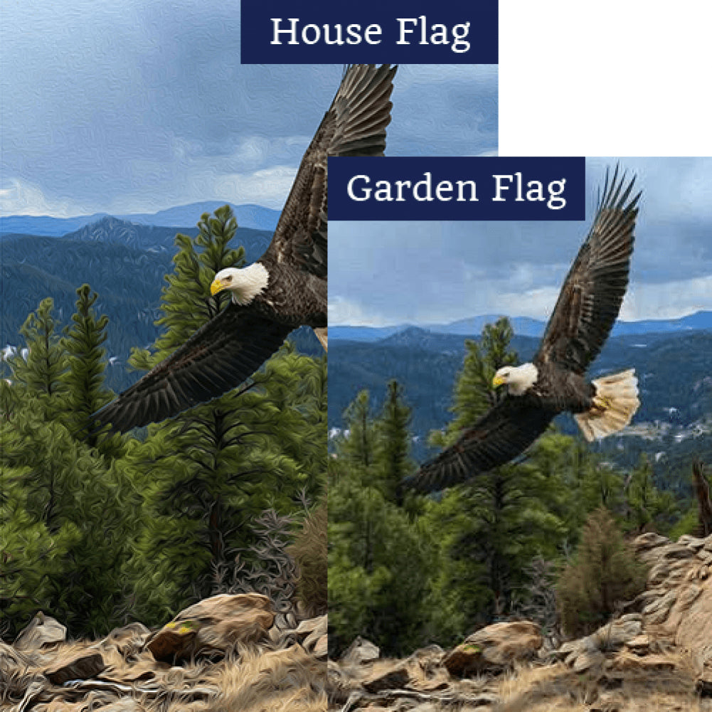 Eagle In Flight Double Sided Flags Set (2 Pieces)