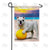 Beach Ball Bulldog Double Sided Garden Flag