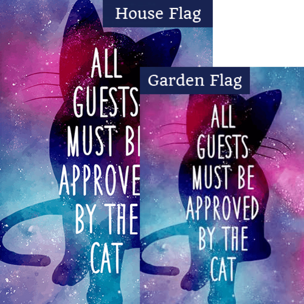 Cat Approval Required Double Sided Flags Set (2 Pieces)