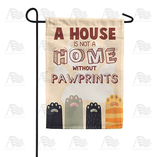 Paw Prints Prevail! Double Sided Garden Flag