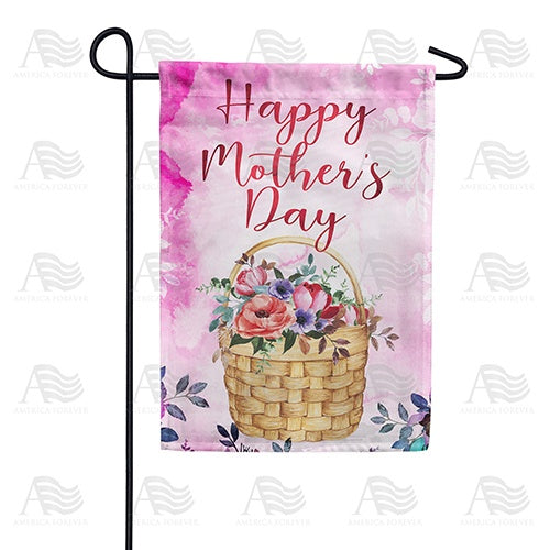 Flower Basket For Mother Double Sided Garden Flag