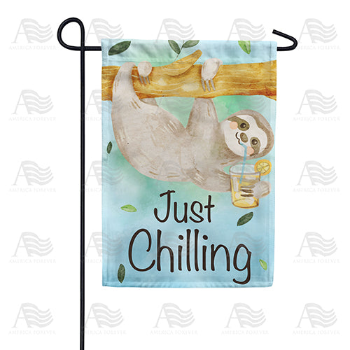 Just Chilling Sloth Double Sided Garden Flag